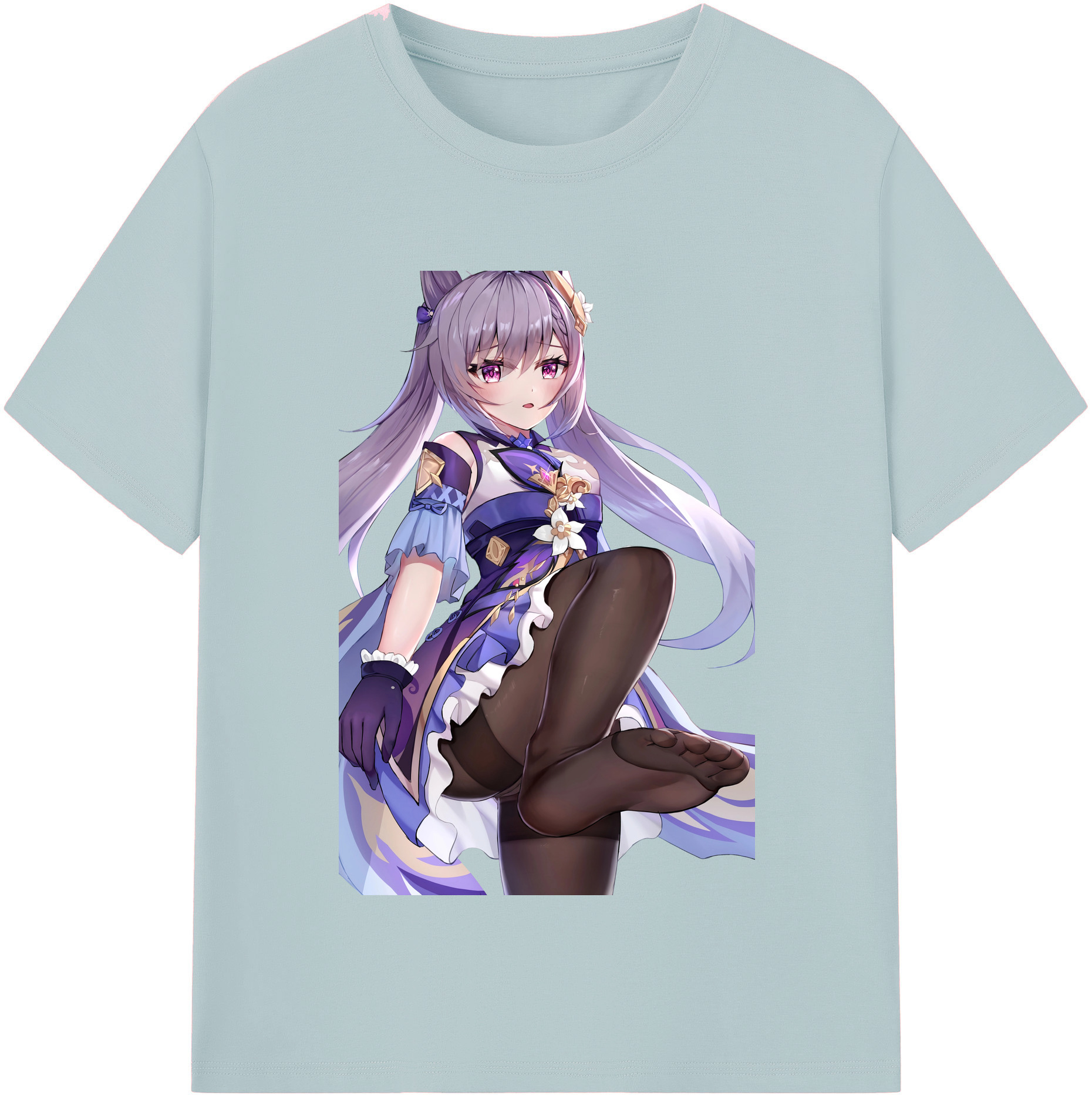 げんし神 刻晴 こくせい genshin Kokusei 綿100％半袖Tシャツ（フロントプリント）